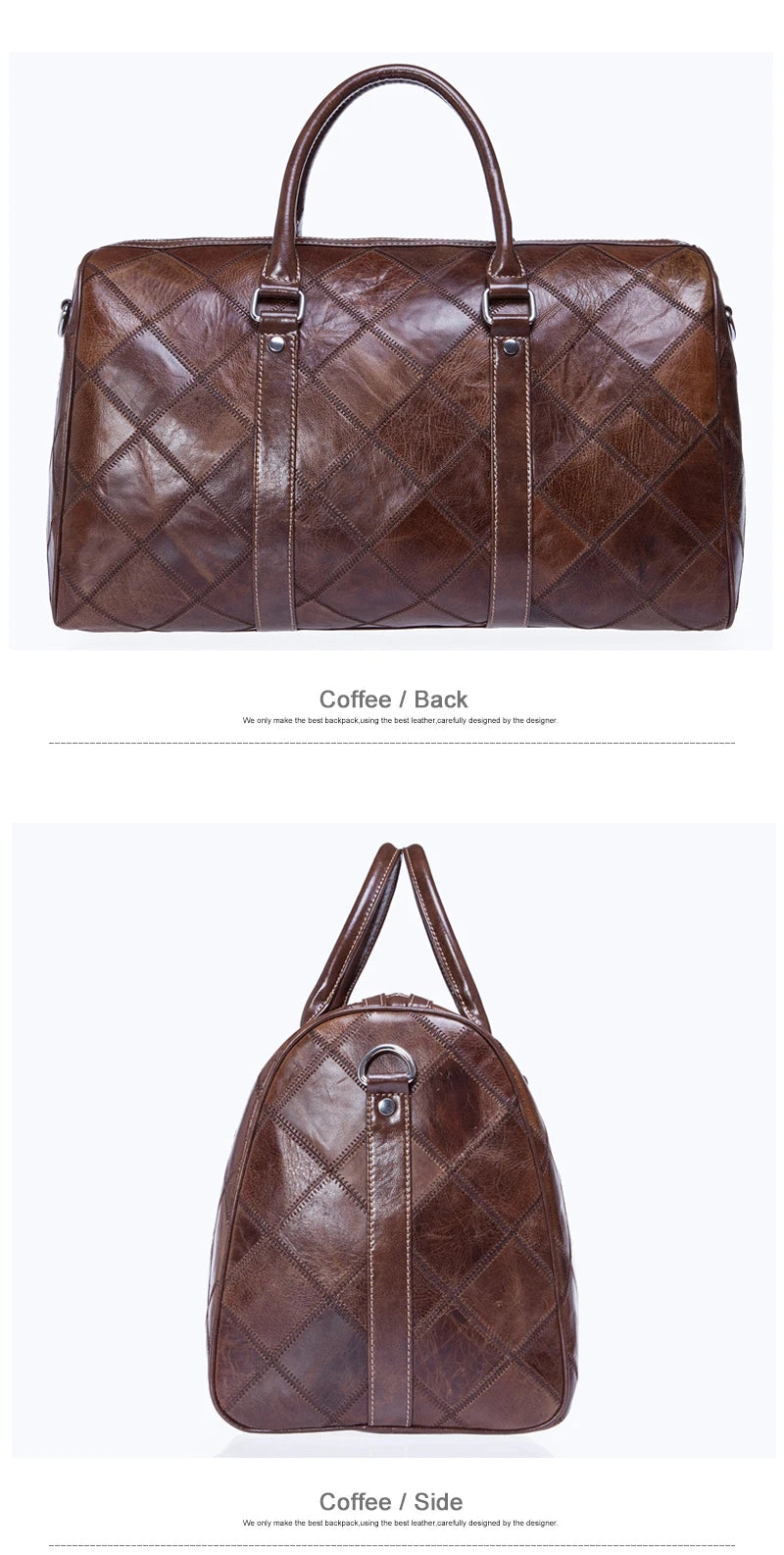 WESTAL Men's Travel Bags Hand Luggage Genuine Leather Duffle Bags Leather Luggage Travel Bag Suitcases Handbags big/Weekend Bag