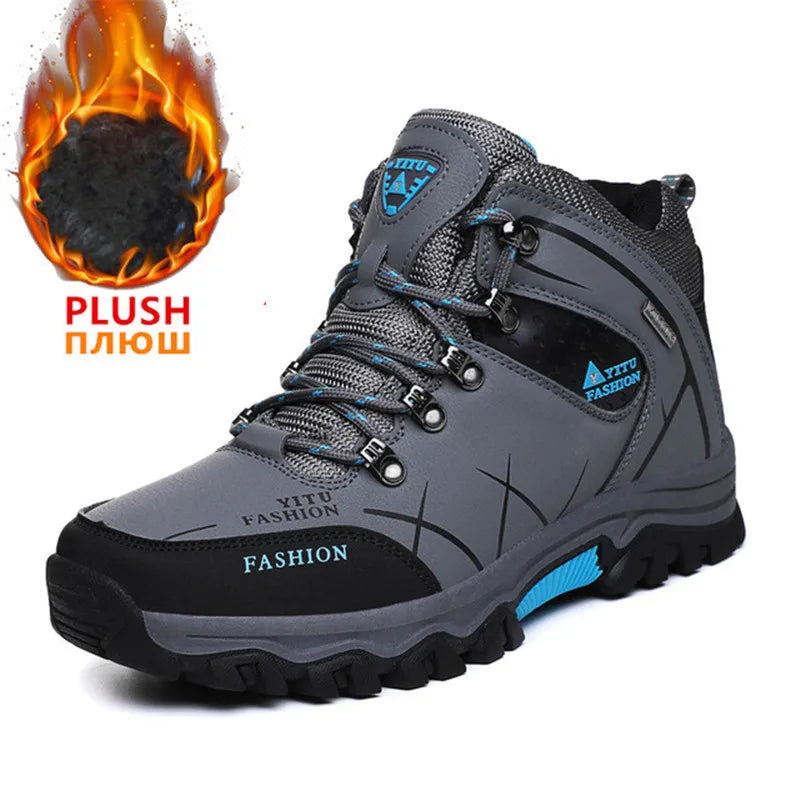 Waterproof Winter Leather Hiking Boots