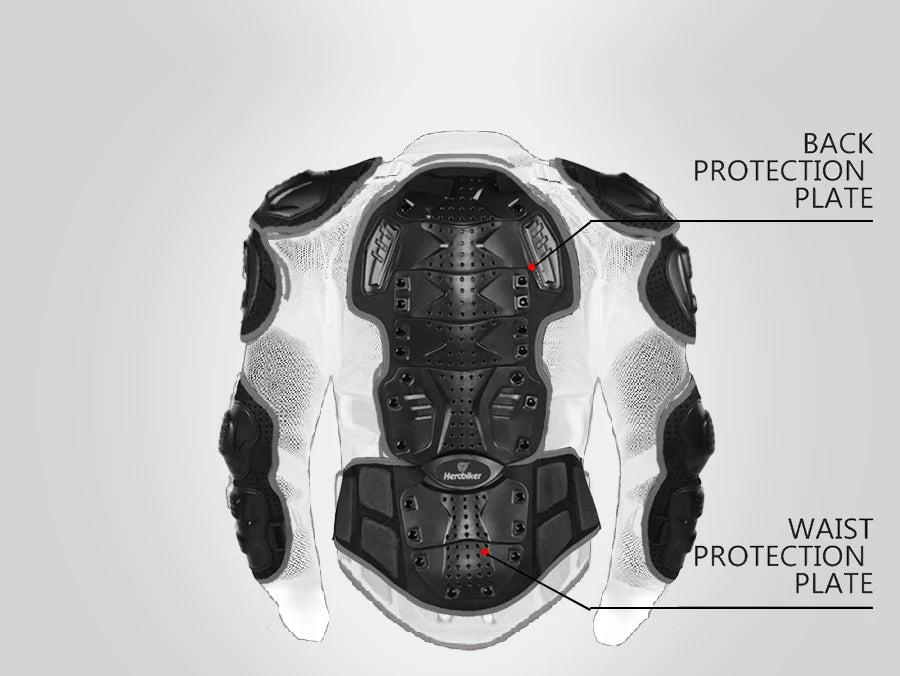 HEROBIKER Motorcycle Jacket Men Motorcycle Armor Moto Body Armor Motocross Riding Jacket Racing Motorbike Body Protection S-5XL