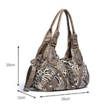 Vintage Bag Women Handbags Brown Leopard Shoulder Bag Top-handle Handbag Fashion Satchel Dumpling Shoulder Bag Tote Hobos