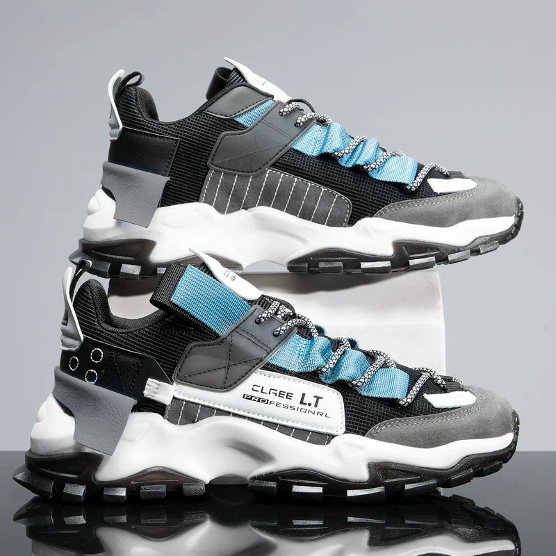 Men's Breathable Mesh Lace-Up Sneakers