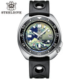 STEELDIVE SD1970J Kanagawa Turtle Full Luminous Dial Ceramic Bezel NH35 AutomaticSTEELDIVE Offical Store Mens Dive Watch