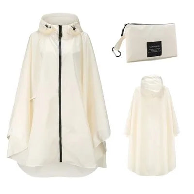 Women's Oversized Waterproof Rain Poncho – Windproof