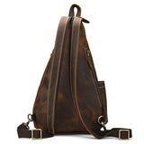 Single Shoulder Bagpack Genuine Leather Chest Bag Outdoor Riding Bag Chest Packs For Biker Men Male Sling Bags Cow Leather
