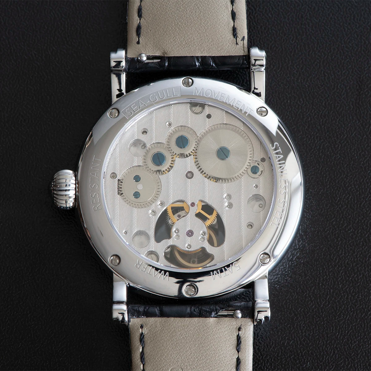 SUGESS 40mm Tourbillon Moonphase Watch | Seagull ST8007