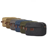 Men's Canvas Travel Wash Toiletry Bag Women Cosmetic Makeup Beauty Necessaries Bag Waterproof Dopp Kit Shaving Organizer Handbag