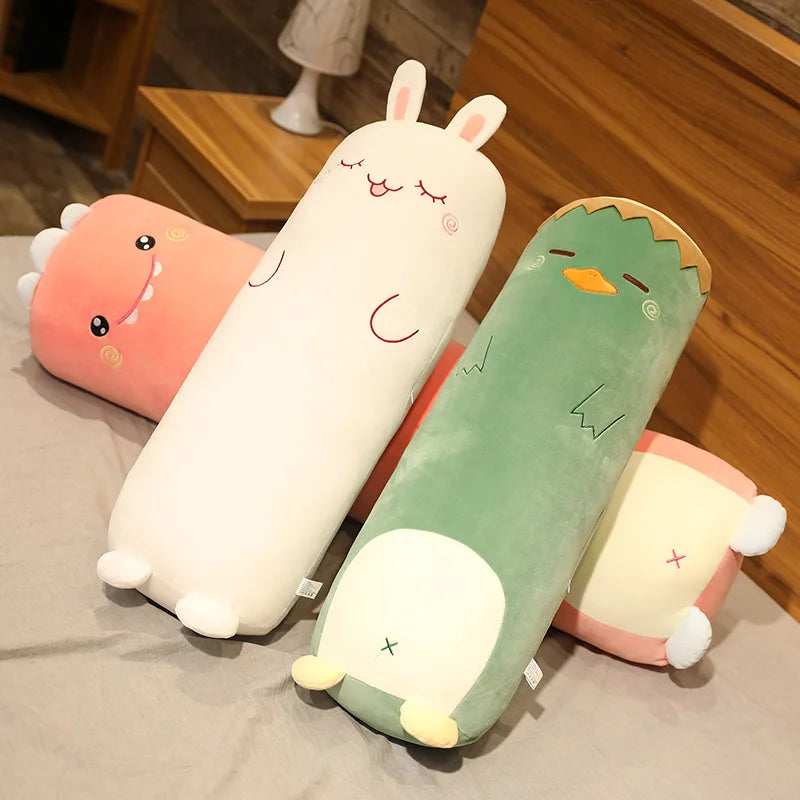 Cartoon Animal Dinosaur Pig Rabbit Bear Husky Duck Plush Toys Stuffed Soft Long Sleep Pillow Doll Cushion Kids Girls Gift