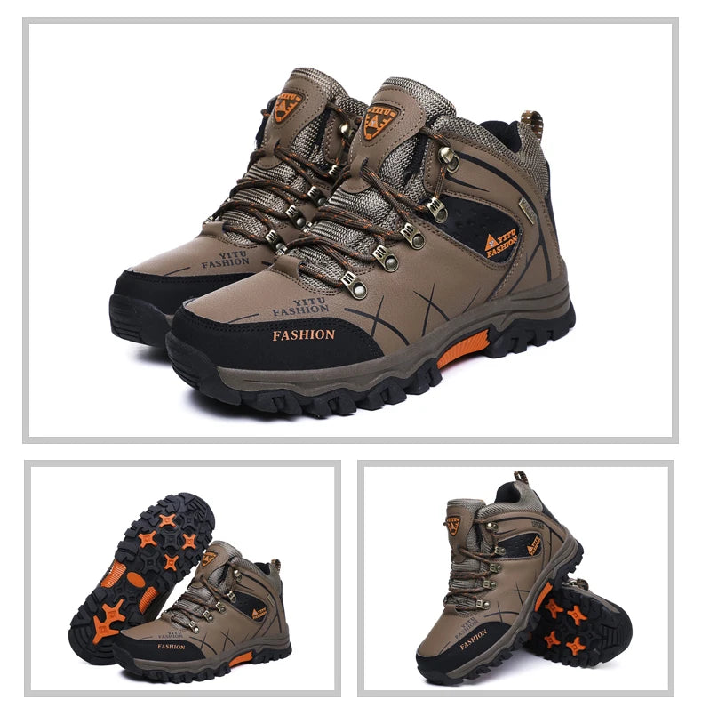 Waterproof Winter Leather Hiking Boots