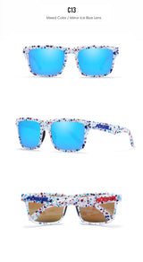 KDEAM Men's Polarized Sunglasses Fishing Lifestyles Mirrored Color Blocking Sun Glasses Women Legend Square Sunglass With Box