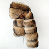 Luxury Women’s Real Raccoon & Fox Fur Jacket | Premium Winter Outerwear