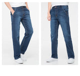 42 44 46 48 large size men's loose denim jeans autumn and winter brand clothing high quality anti-theft zipper pocket jeans