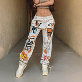 Women's Hippie Cartoon Print Joggers