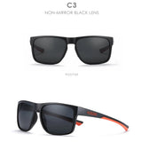 KDEAM New Polarized Men's Sunglasses Square Outdoor Photochromic Sun Glasses Women Non-Slip Nose Pad Full Accessories Included