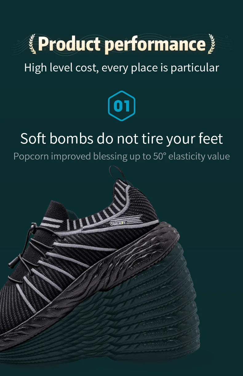 ONEMIX 2026 Men Running Shoes Non-slip Shock Absorption Sneaker Lightweight Tennis Shoe Waterproof Man Breathable Casual Shoes