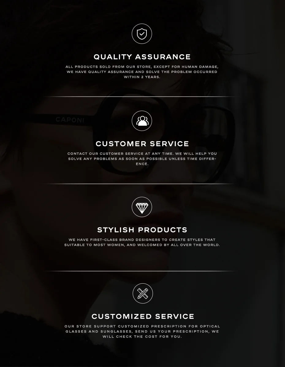 CAPONI Cat Eye Polarized Sunglasses for Women