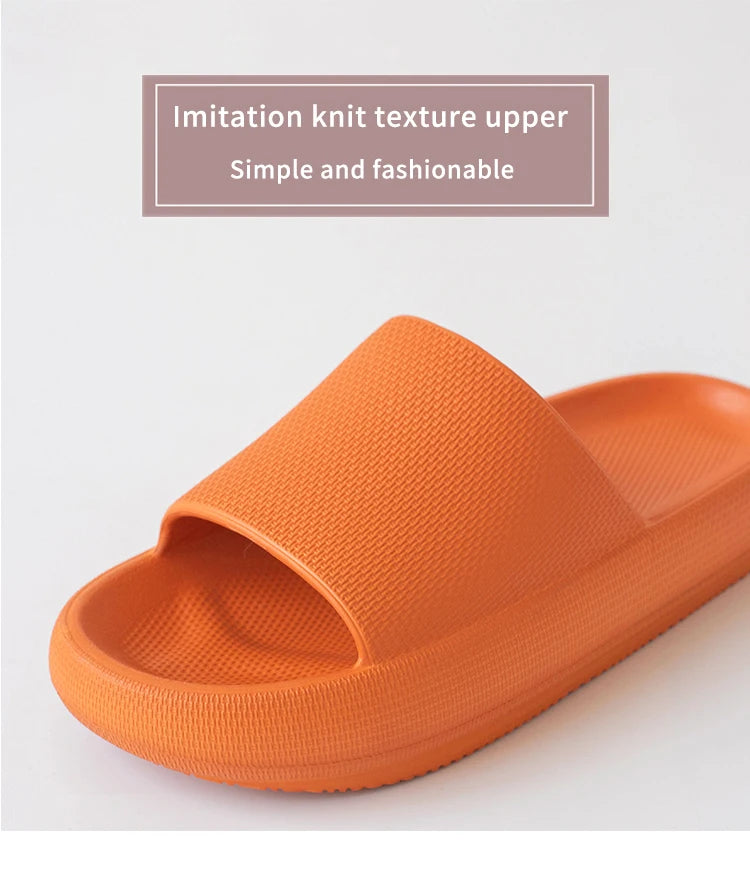 UTUNE Men’s Non-slip Slides Summer Indoor Slippers, Thick Sole Breathable Soft Sandals, Comfy Casual Home House Footwear