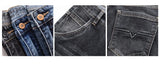 2025 Autumn New Men Regular Fit Stretch Jeans Classic Style Smoky Gray Fashion Casual Denim Pants Male Brand Trousers Blue