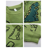 Men’s Harajuku Dinosaur Knitted Sweater
