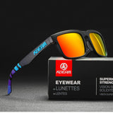 KDEAM Men's Polarized Sunglasses Fishing Lifestyles Mirrored Color Blocking Sun Glasses Women Legend Square Sunglass With Box