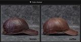 Men's Genuine Leather Baseball Cap | Eagle Print