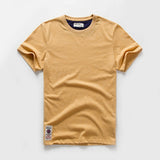 Men's T-Shirt Cotton Solid Color T Shirt Men Casual O-Neck Basic T-Shirt Male High Quality Classical Tops