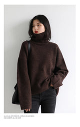 Women's Relaxed Mock Neck Knit Sweater