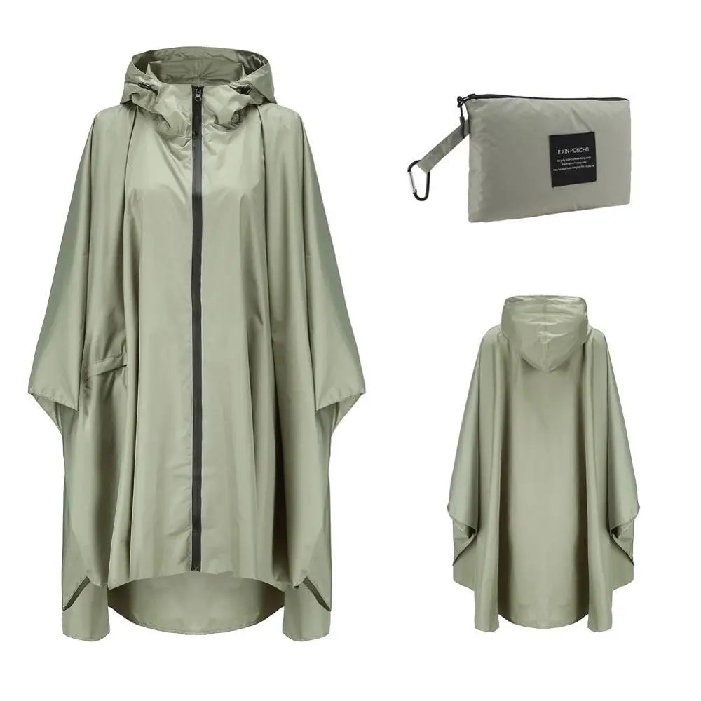 Women's Oversized Waterproof Rain Poncho – Windproof