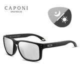 CAPONI Men's Polarized Photochromic Square Sunglasses