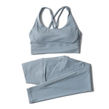 Women's Yoga Set with Sports Bra & High-Waist Leggings