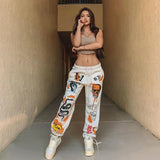 Women's Hippie Cartoon Print Joggers
