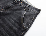 2025 Autumn New Men Regular Fit Stretch Jeans Classic Style Smoky Gray Fashion Casual Denim Pants Male Brand Trousers Blue
