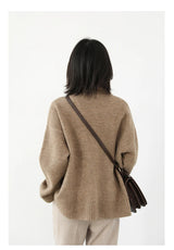 Women's Relaxed Mock Neck Knit Sweater