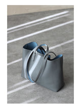 JAZZQ Reversible Genuine Leather Tote | First-Layer Cowhide