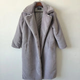 Luxury Faux Rabbit Fur Winter Overcoat