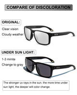 CAPONI Men's Polarized Photochromic Square Sunglasses