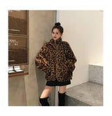 Women's Leopard Print Faux Fur Jacket