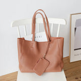 Bag Women 2022 New Summer Genuine Leather Tote Female Casual Fashion Simple Underarm Shoulder Bag Large Capacity Shopper Handbag