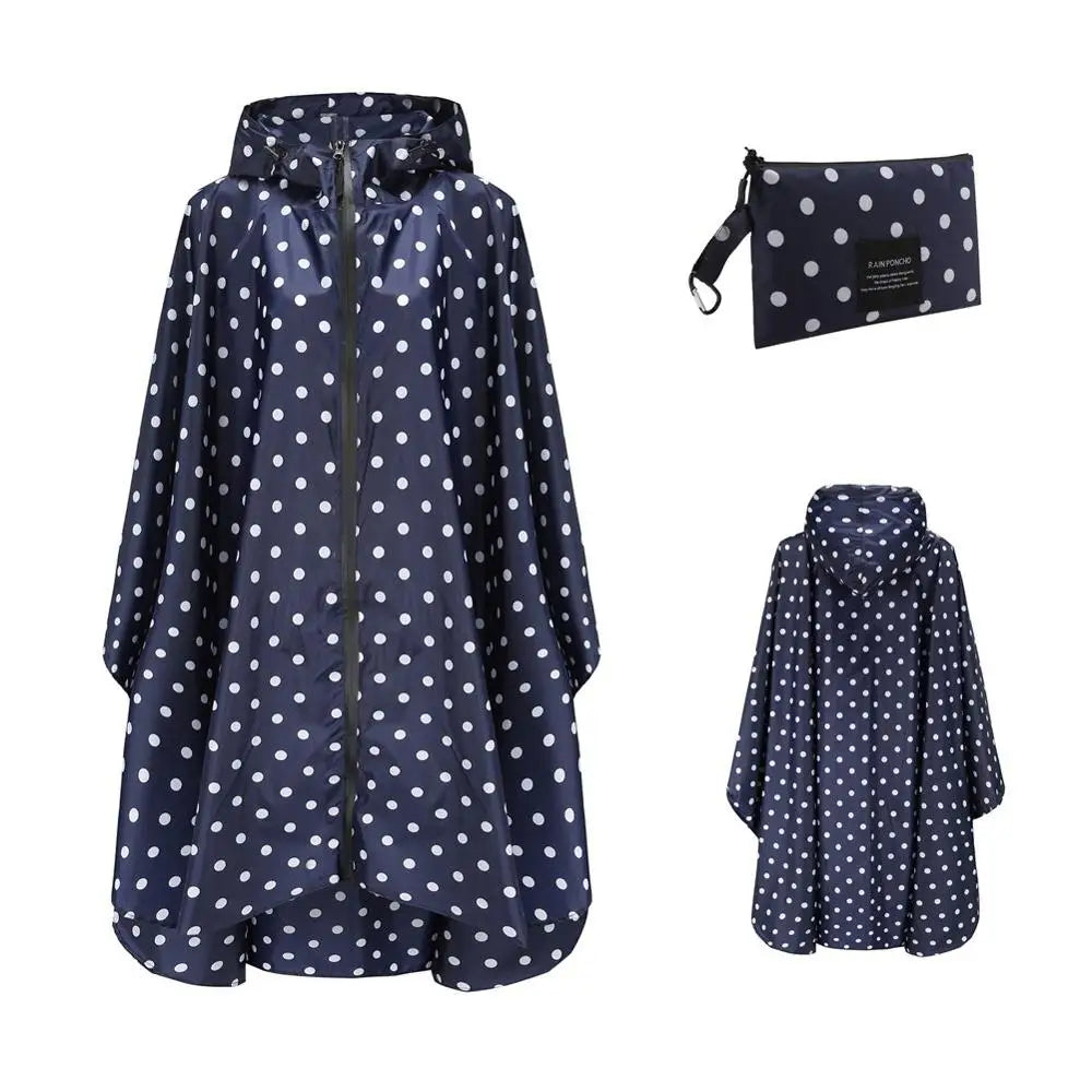 Women's Oversized Waterproof Rain Poncho – Windproof