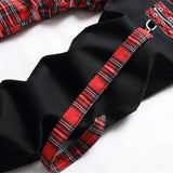 Men's Punk Patchwork Slim Denim Jeans