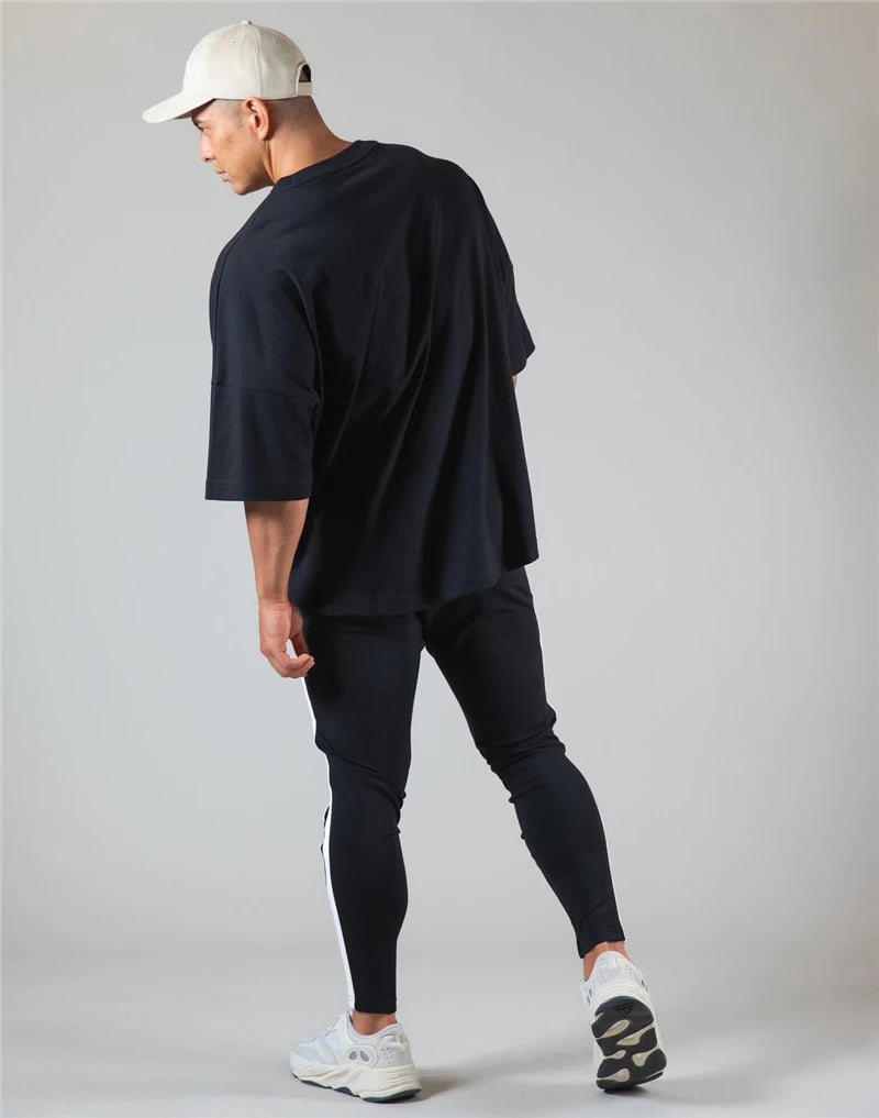 Men's Oversized Cotton Tee – Gym, Street & Everyday Style