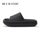 UTUNE Men’s Non-slip Slides Summer Indoor Slippers, Thick Sole Breathable Soft Sandals, Comfy Casual Home House Footwear