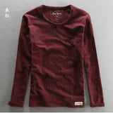 Men's Vintage Bamboo Cotton Long Sleeve Tee