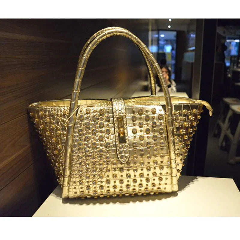 iPinee Rhinestones Crossbody Bags For Women Patent  Leather Luxury Handbags Women Bag Designer Ladies Messenger Bag Sac A Main
