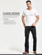Men's Stretch Bootcut Jeans | Slim Flare Denim Trousers