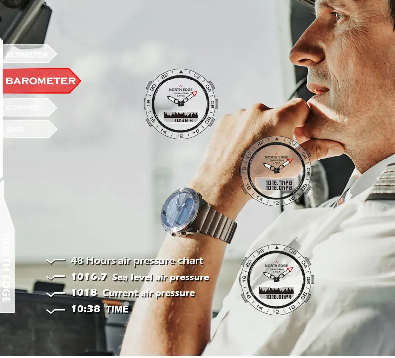 NORTH EDGE Gavia 2 Men's Dive & Adventure Watch