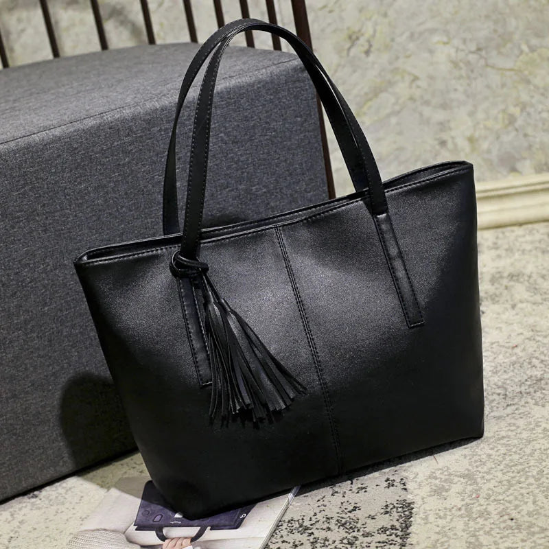 Women's Retro Tassel Tote Shoulder Bag