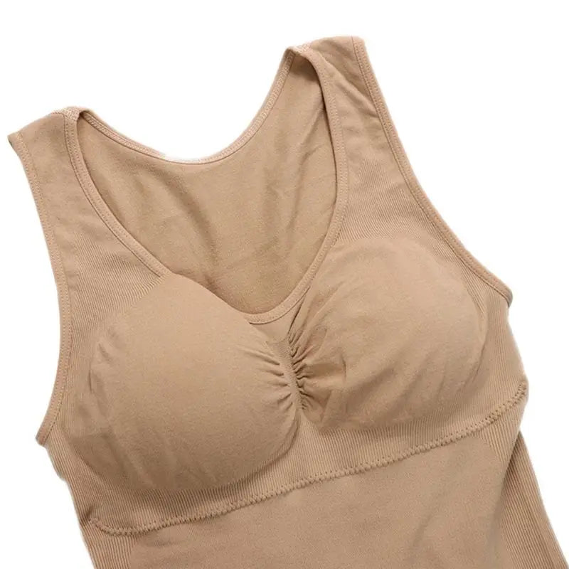 Women’s 2-in-1 Tummy Control Shapewear Tank Top with Padded Bra