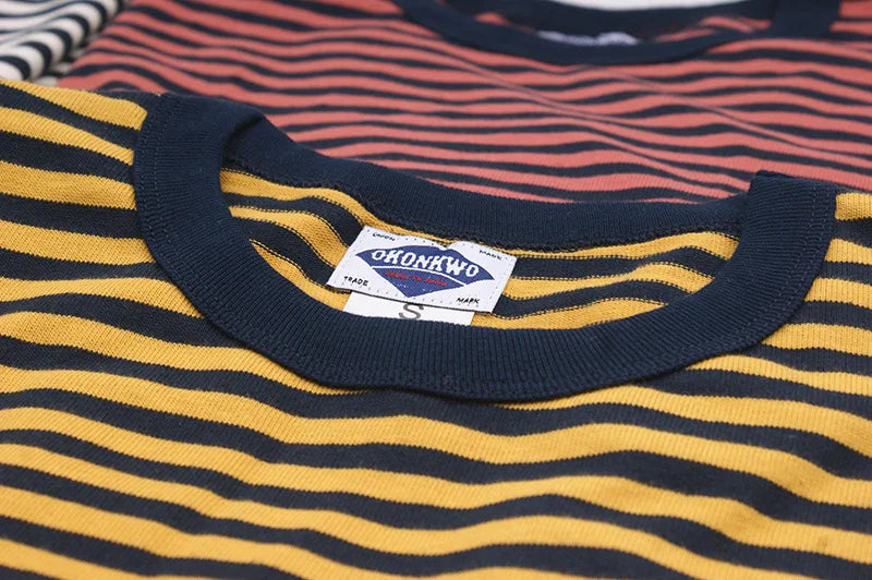 Men’s Striped Cotton Slim Fit T-Shirt