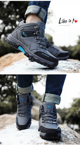 Waterproof Winter Leather Hiking Boots