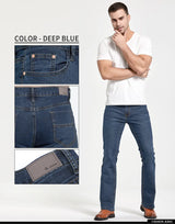 Men's Stretch Bootcut Jeans | Slim Flare Denim Trousers